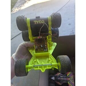 Vintage Tyco RC Car Chassis Neon Yellow Black Parts Repair Only As-Is SET OF 3